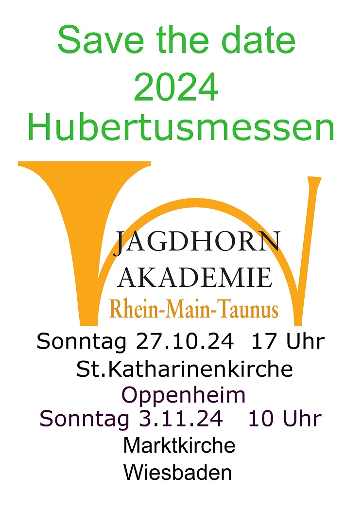 Save the date: Hubertusmessen 2024